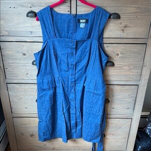 DKNY Denim Blue Sleeveless Dress SZ 16
